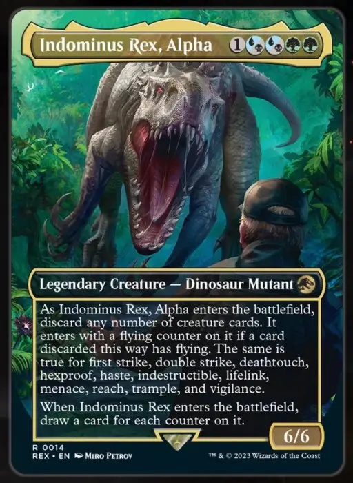 MTG Ixalan Jurrasic Park Indominus Rex card