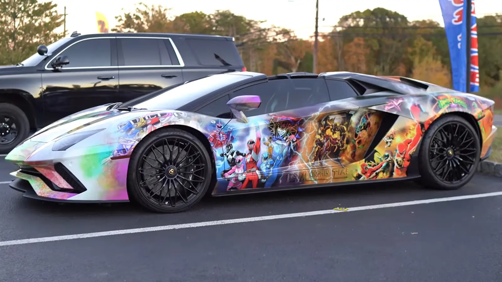 Omi In A Hellcat's power rangers lamborghini