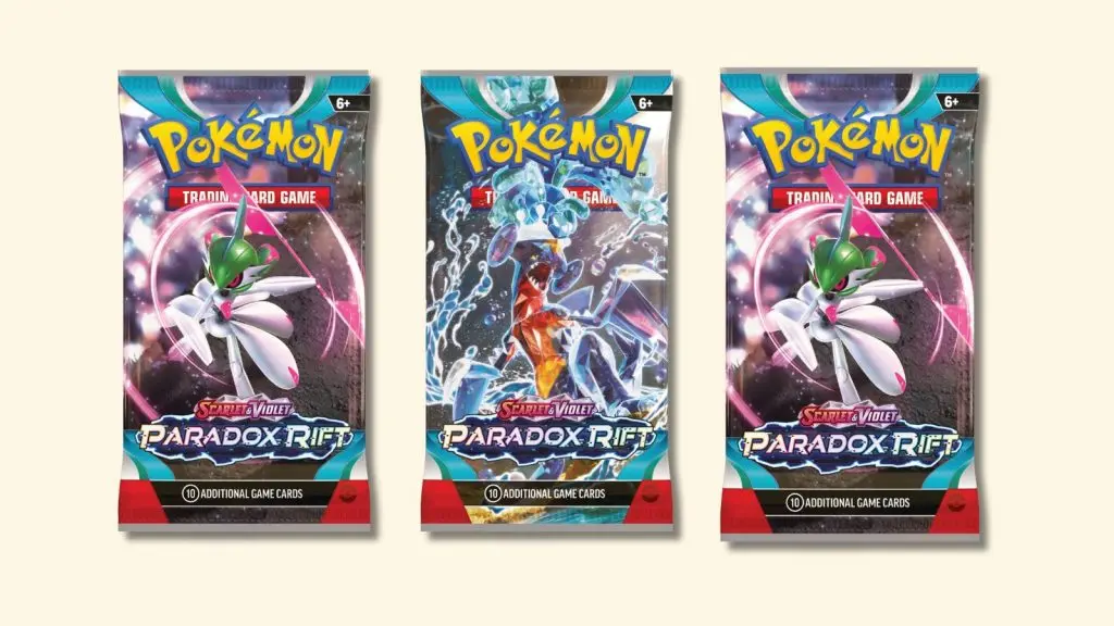 Paradox Rift Pokemon card booster packs.