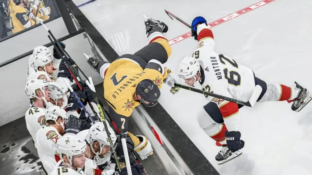 An image of players in NHL 24.