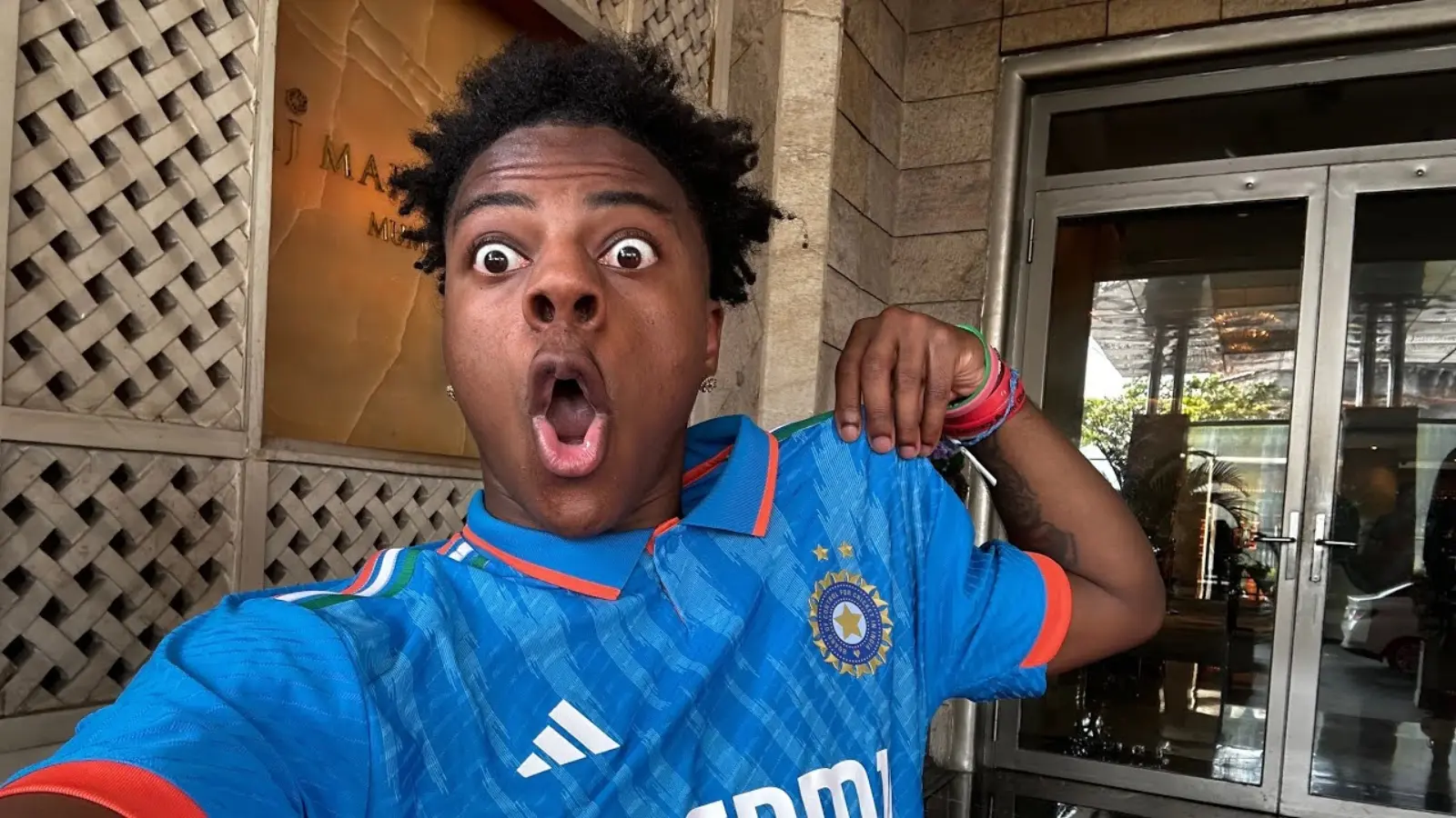 iShowSpeed wearing India jersey