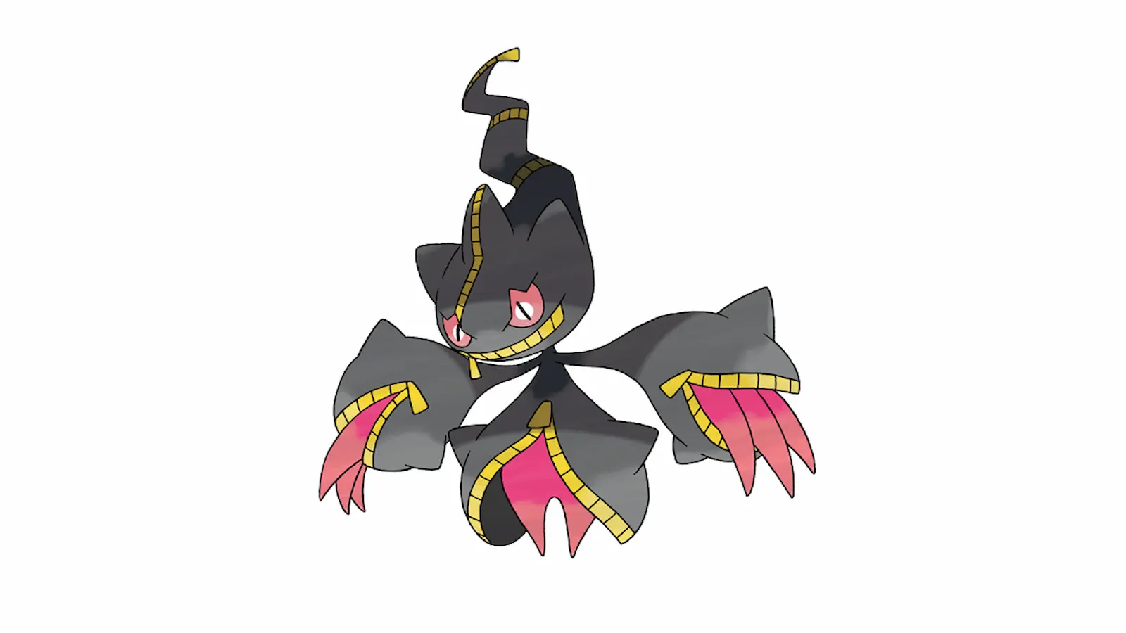 Mega Banette in Pokemon Go on white background