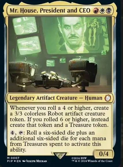 MTG Fallout New Vegas Mr. House card