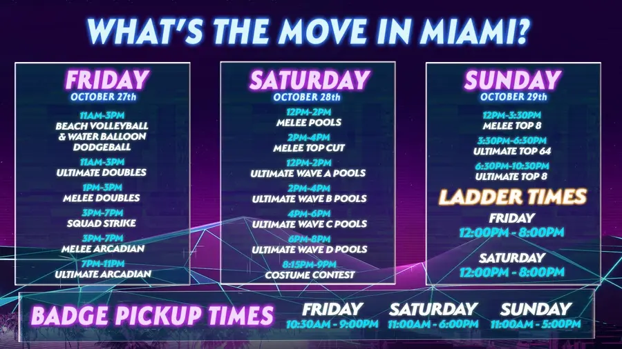 Luminosity Makes Moves Miami schedule