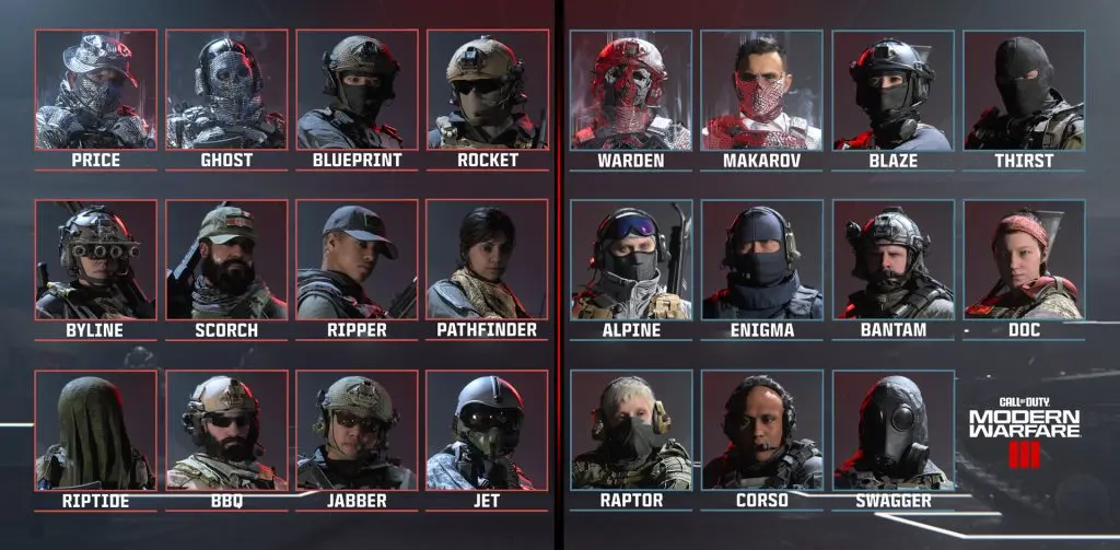 Every Modern Warfare 3 operator