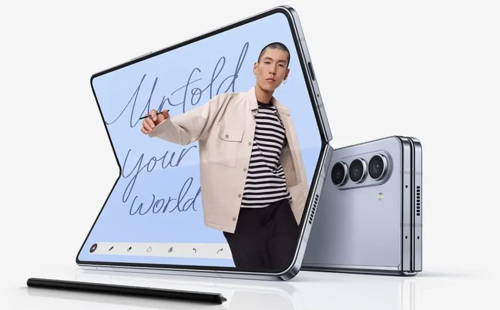 Samsung Galaxy Z Fold 5 with the stylus