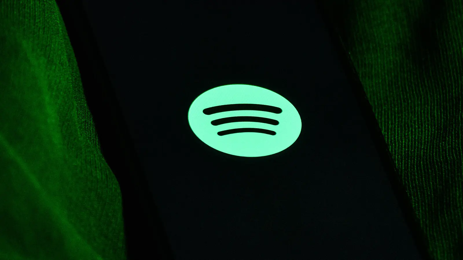 Spotify logo on phone