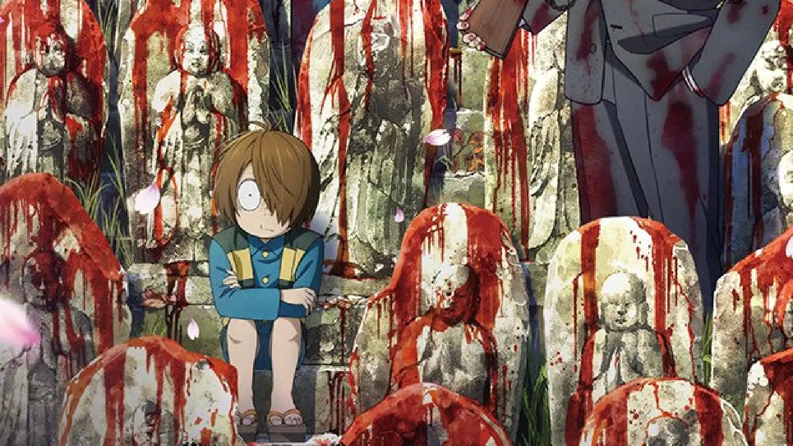 Kitaro among the gravestones