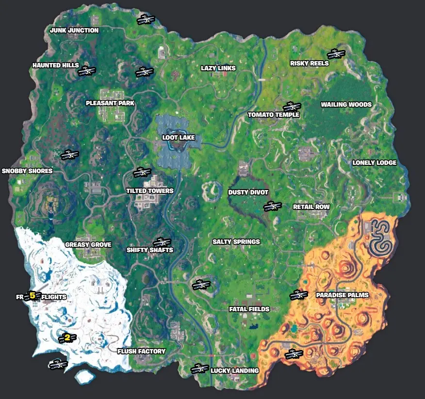 Stromwing locations in Fortnite