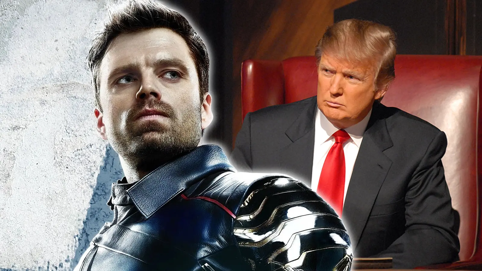 Sebastian Stan as Bucky Barnes and Donald Trump