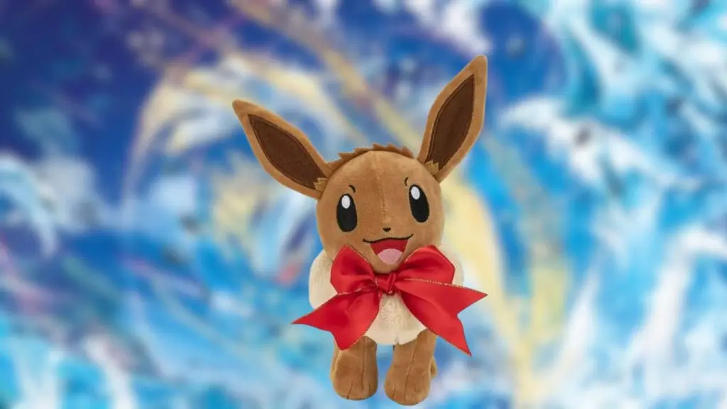 Pokemon Plush Holiday Eevee Plush Bow - 8" Multi-color