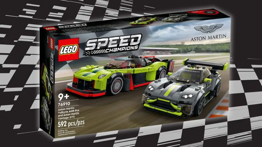 LEGO Speed Champions Aston Martin Valkyrie AMR Pro and Aston Martin Vantage GT3