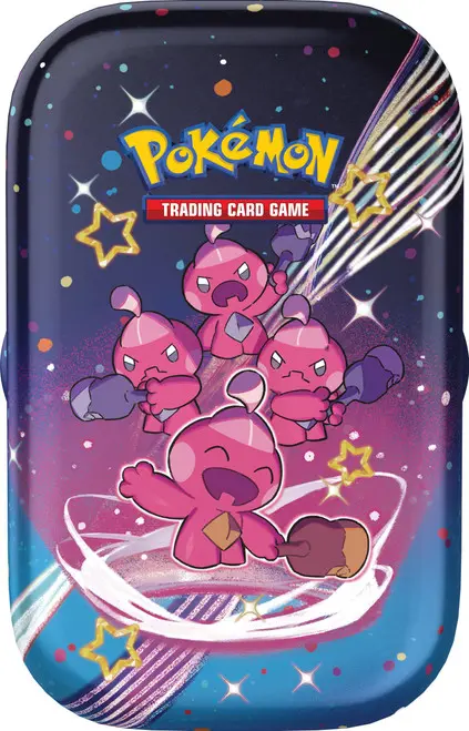 Pokemon TCG tin with Tinkatink