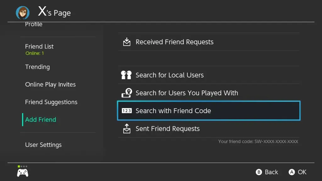 Nintendo Switch Add Friends