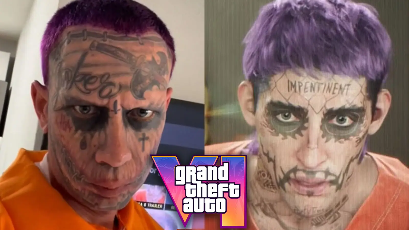 'Florida Joker' Lawrence Sullivan next to GTA 6 'parody' character