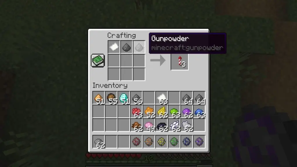 fireworks ingredients minecraft