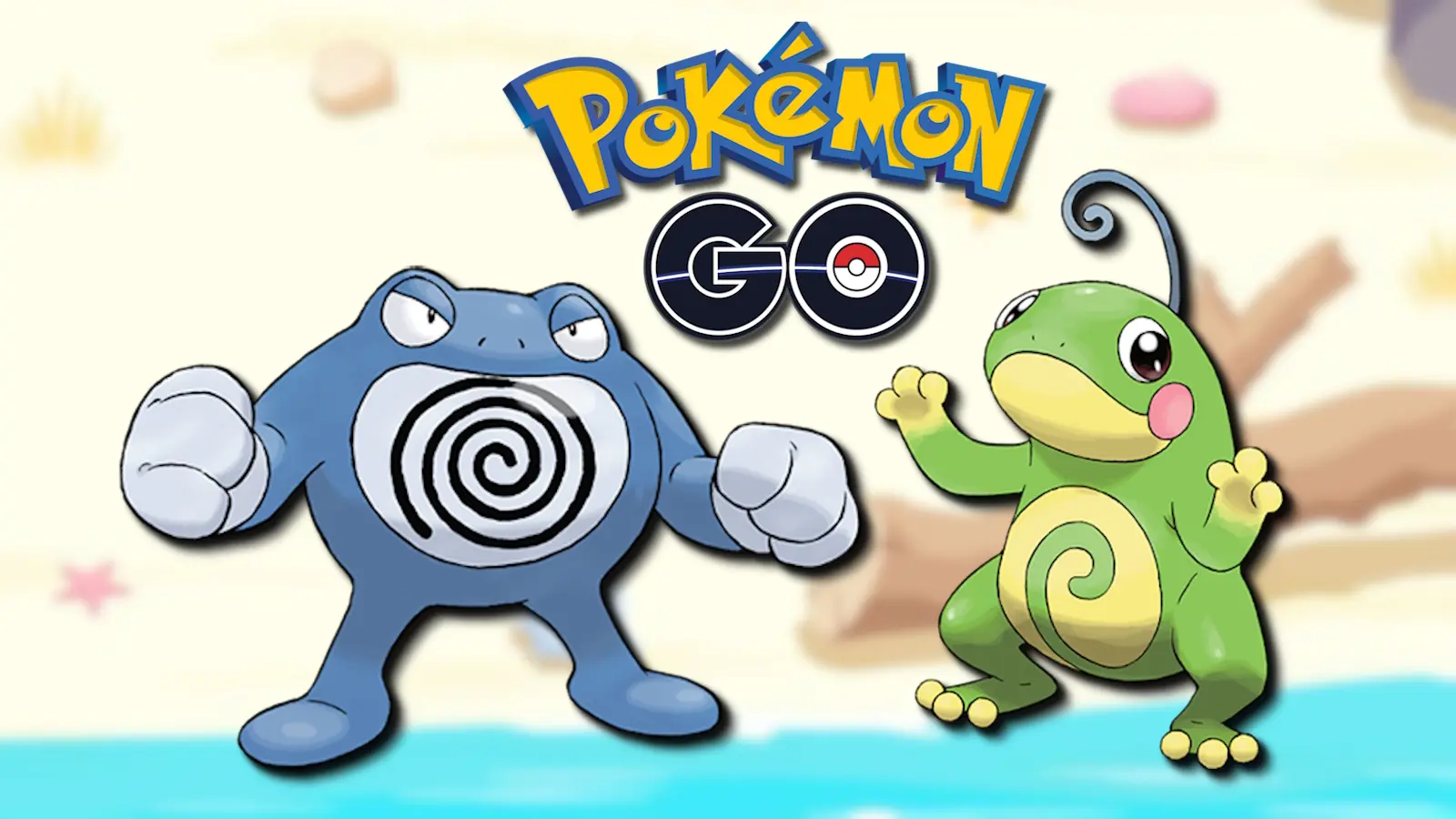 Poliwrath and Politoed in Pokemon Go.