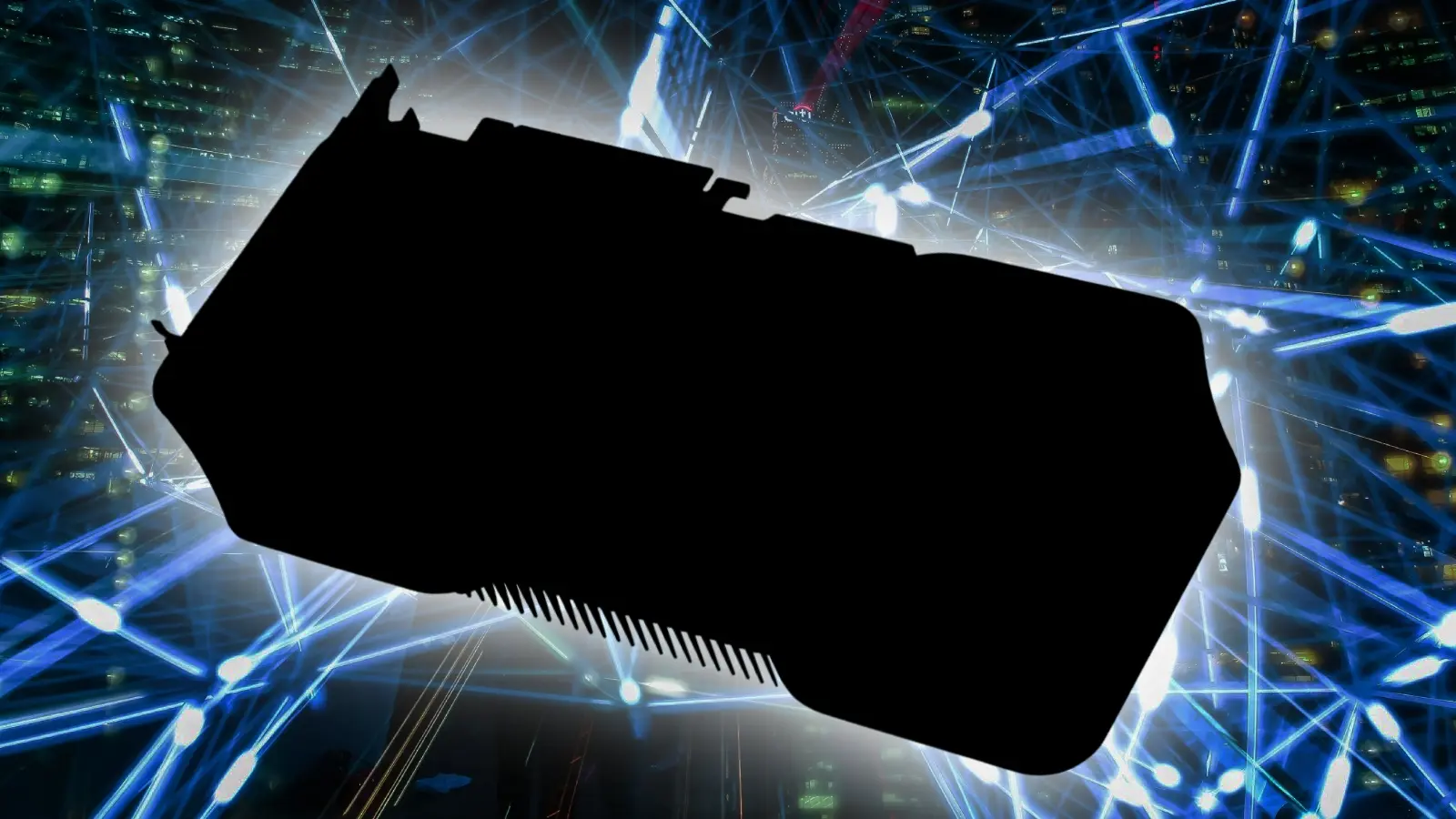 RTX GPU silhouette in a futuristic background