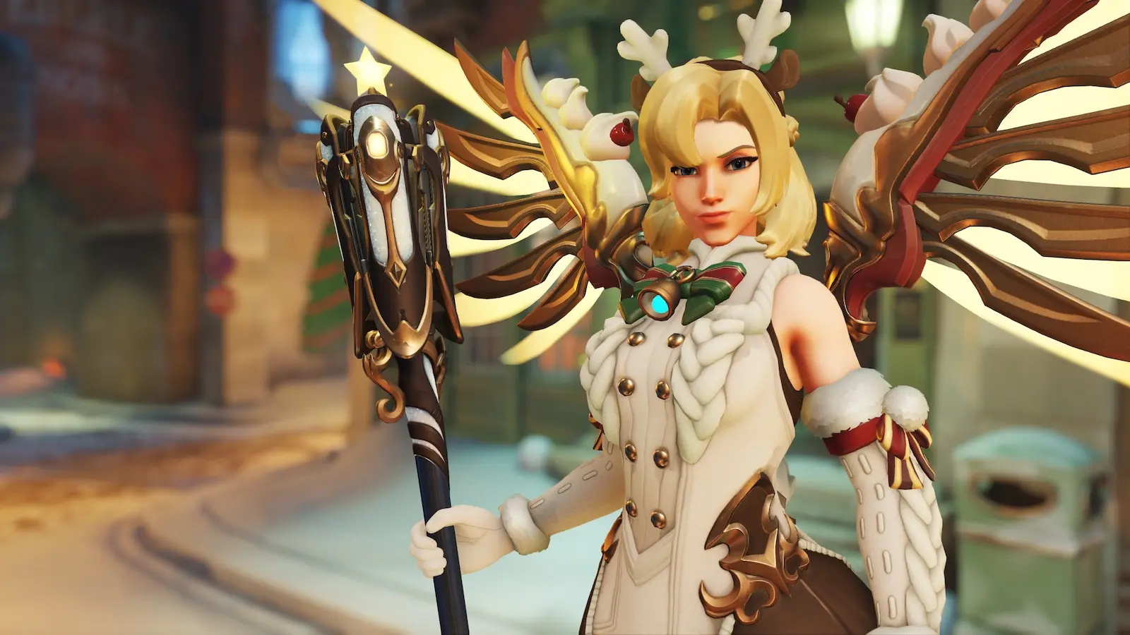 Overwatch 2 Jingle Belle Mercy skin