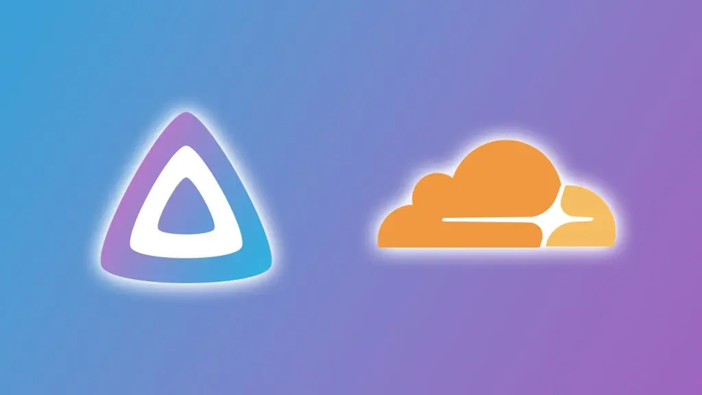 jellyfin logo with cloudflare logo