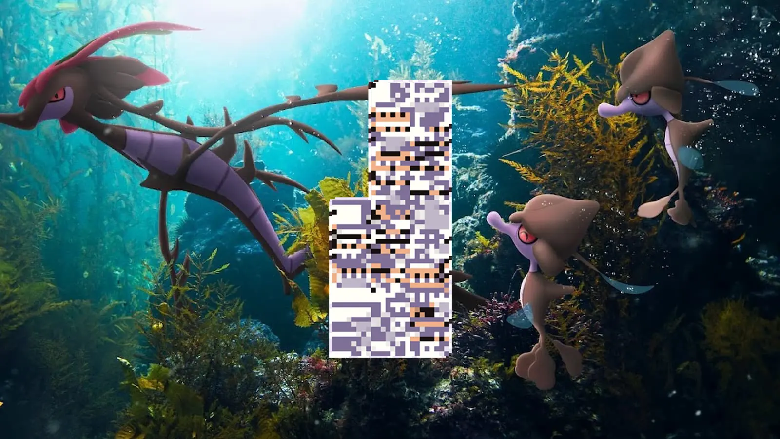 MissingNo with some Skrelp in Pokemon Go