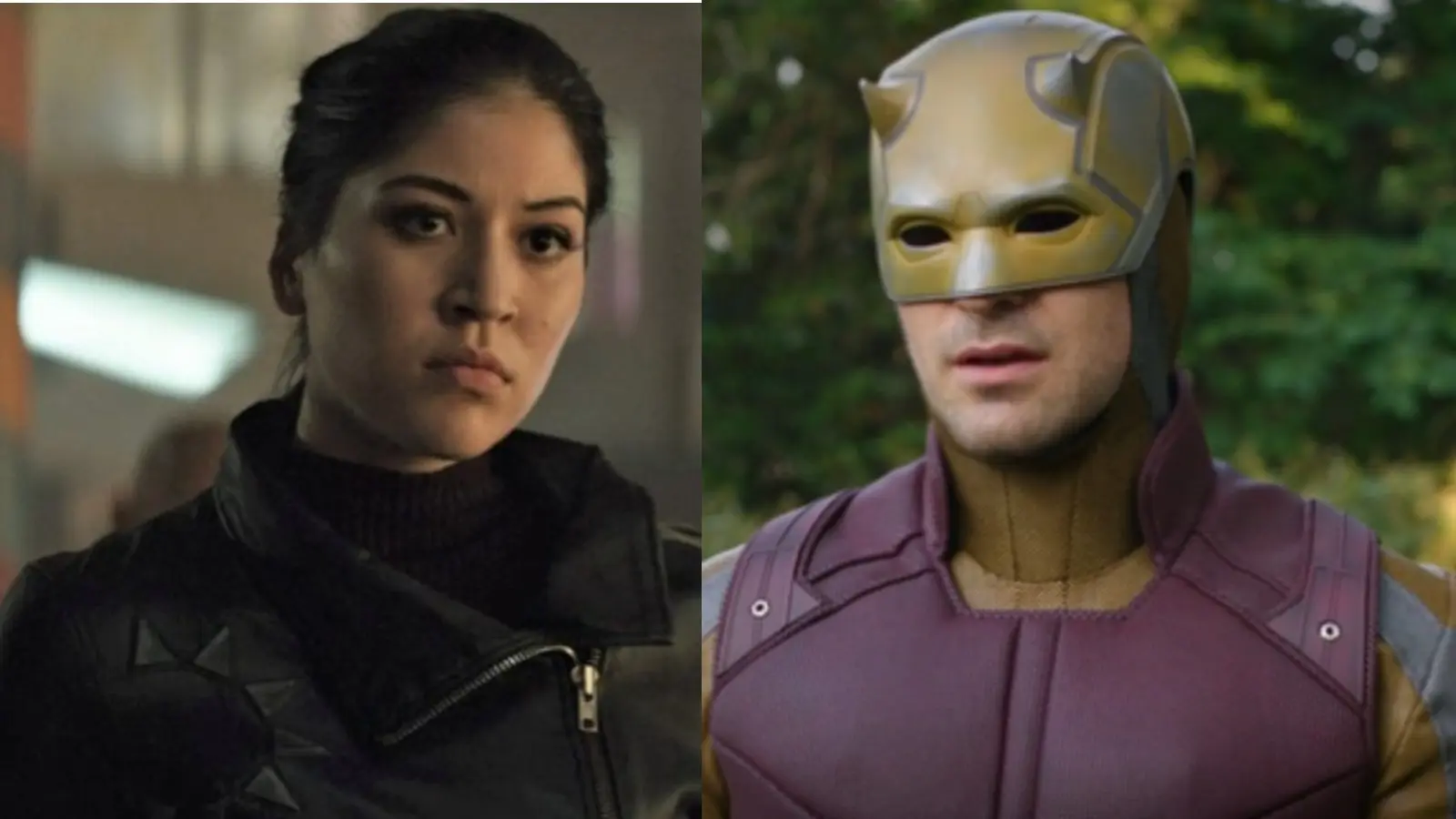 Alaqua Cox as Maya Lopez / Echo and Charlie Cox as Matt Murdock / Daredevil