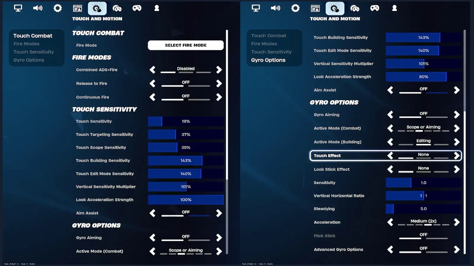 Fortnite Mobile Aim Settings