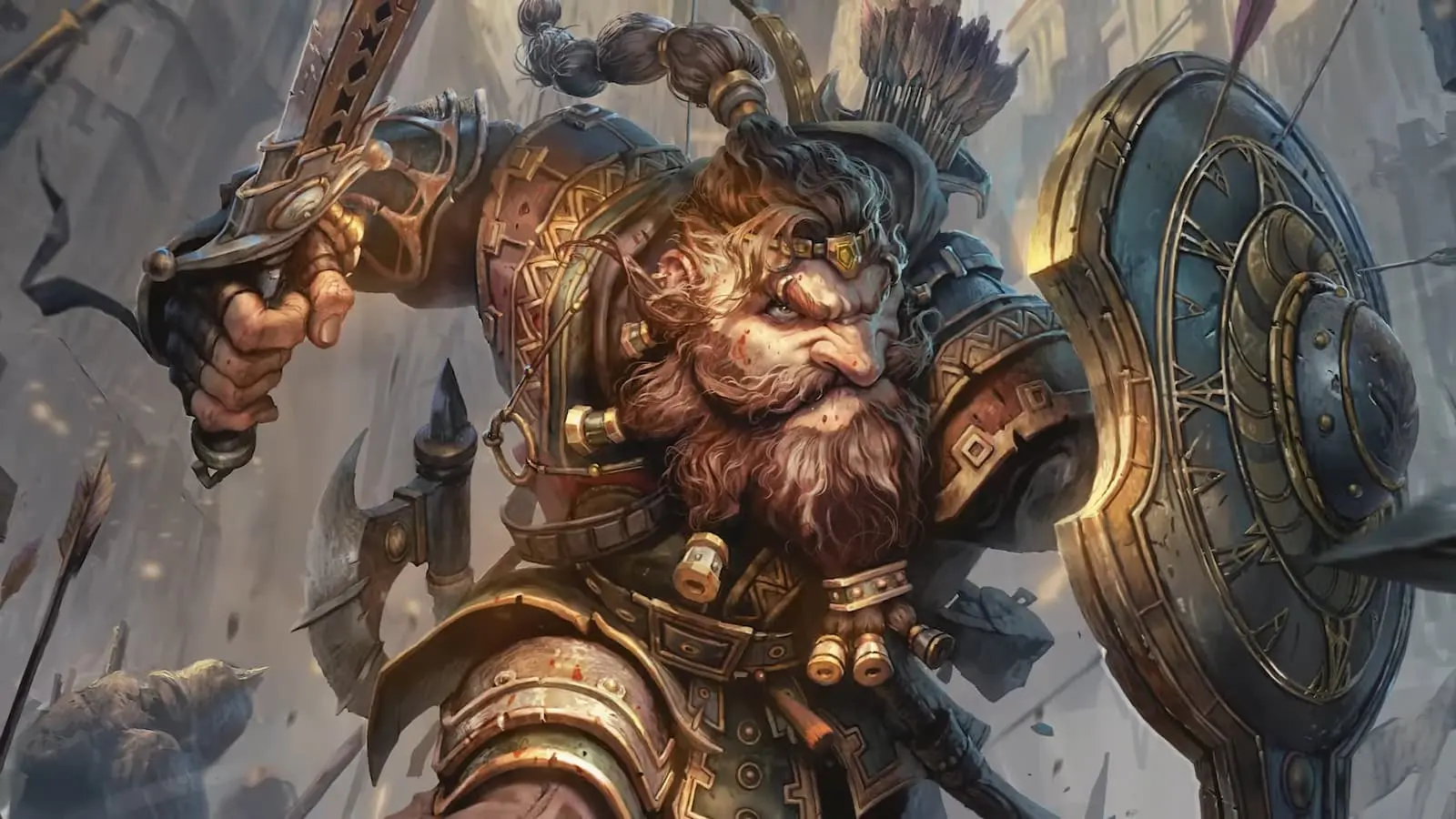 Dwarven fighter artwork for new Dungeons & Dragons Player's Handbook artwork