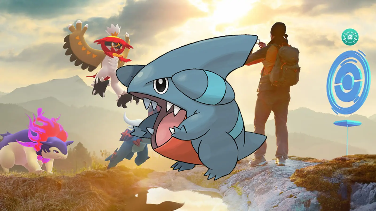 Gible in Timeless travels artwork for Pokemon Go