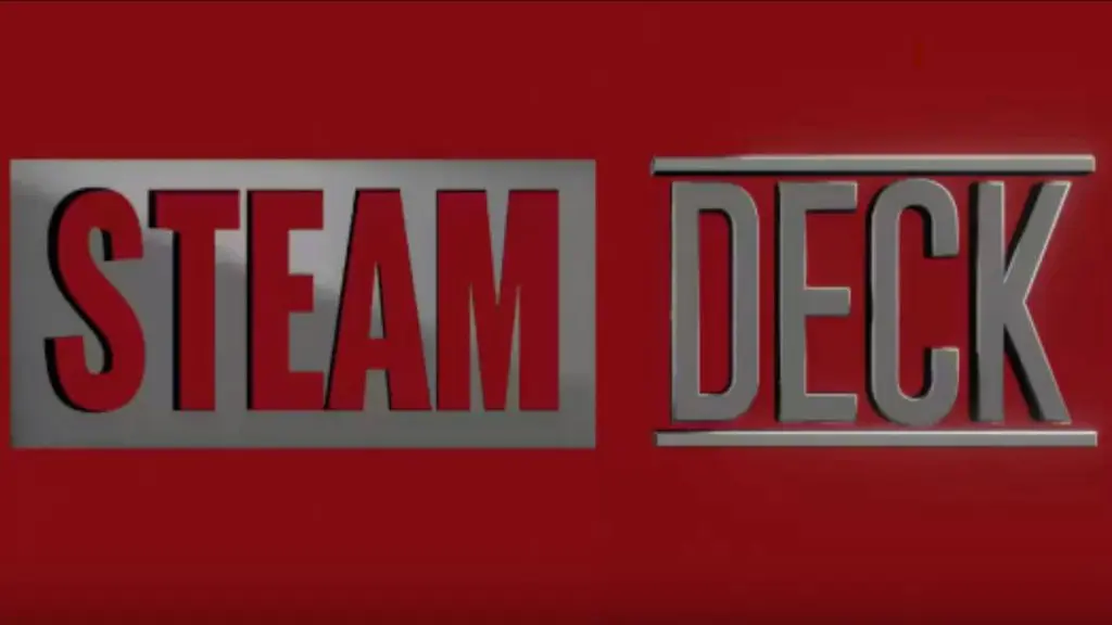 A screenshot of a Steam Deck start up movie based on the Marvel logo.