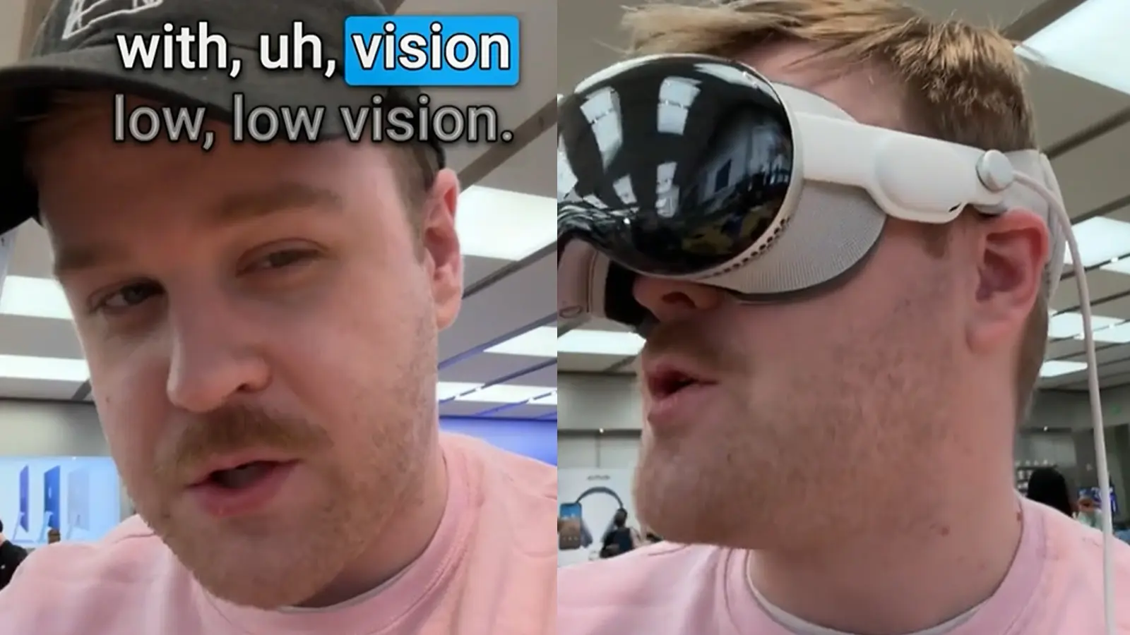 vision pro helps blind man see