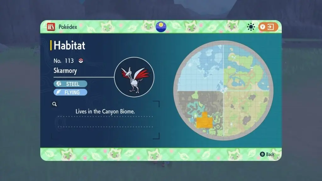 pokemon scarlet violet skarmory location