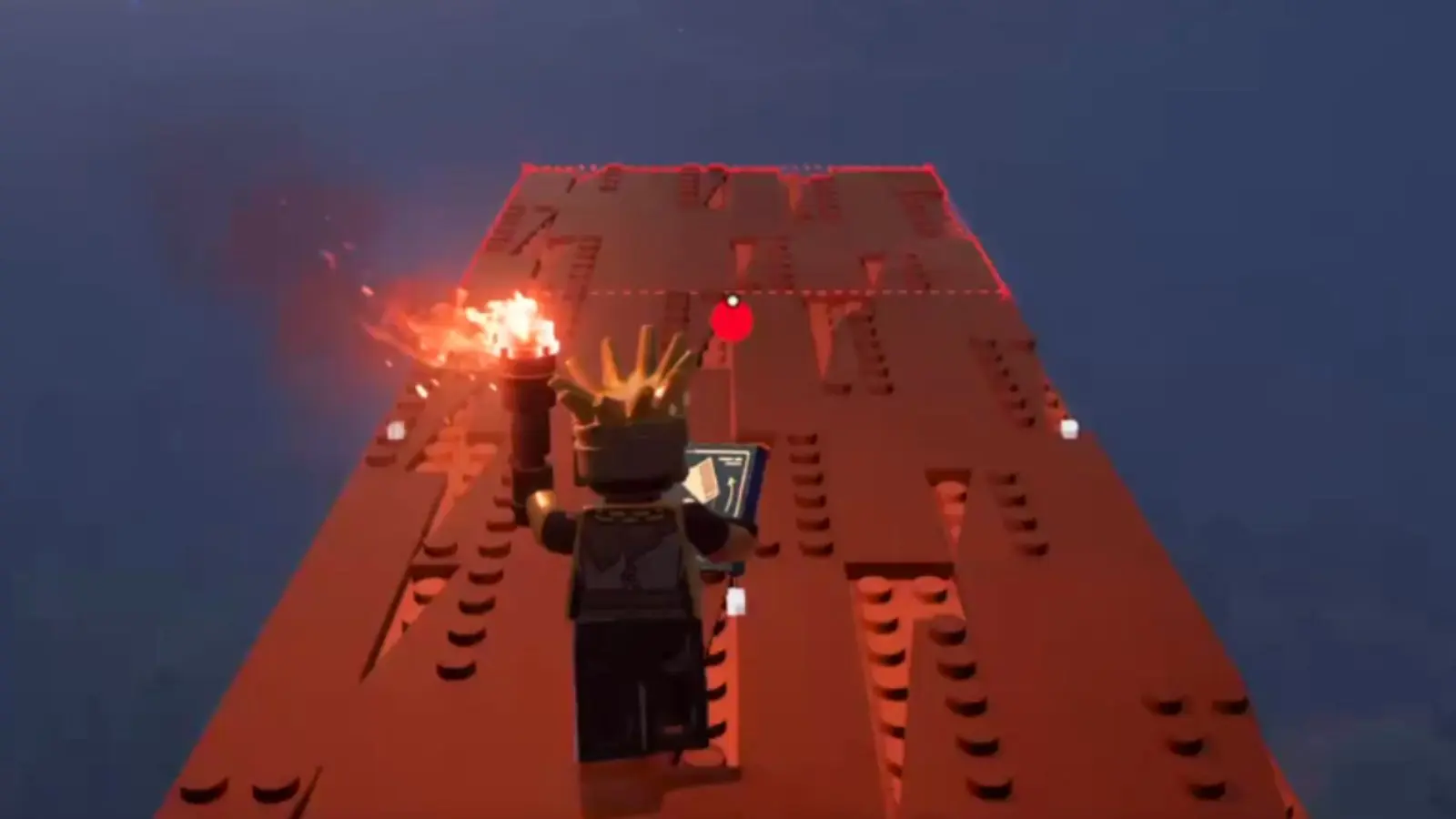 LEGO Fortnite player building in the game.