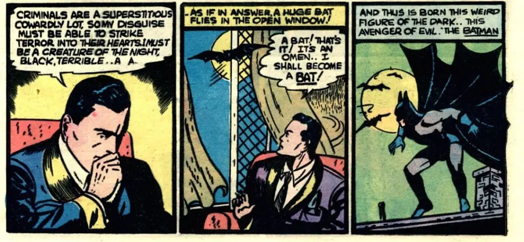 The origin of Batman's identity