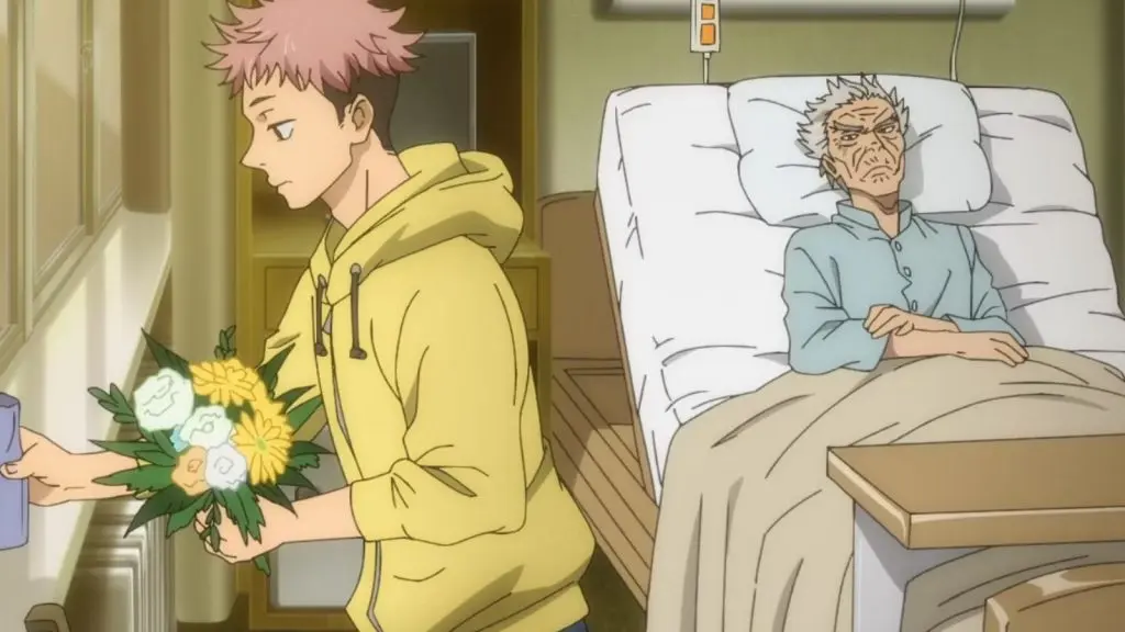 Yuji and his grandfather in Jujutsu Kaisen