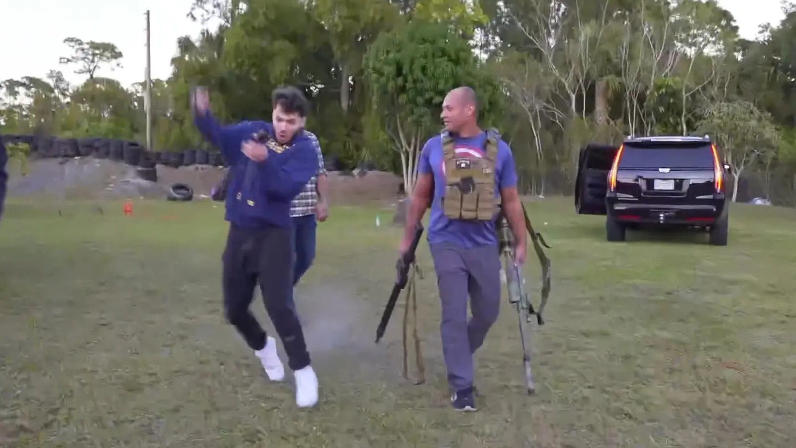 Adin Ross nearly has foot blown off in shooting prank