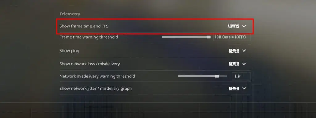 show fps setting in cs2
