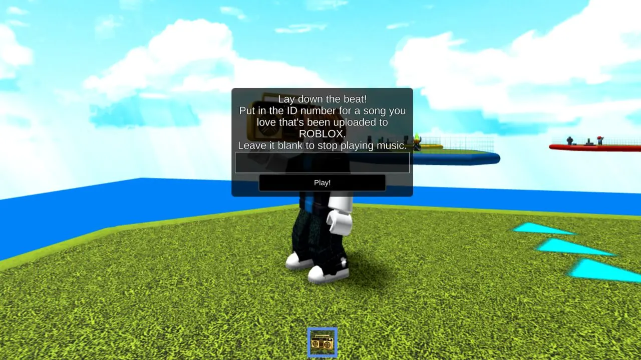 Player using Roblox music codes