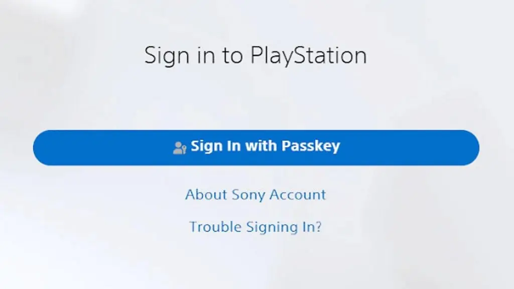 Passkey Sign In page