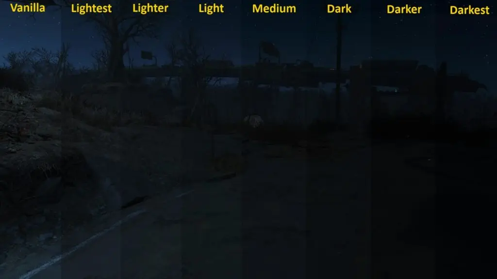 An image of the Darker Nights mod in Fallout 4.