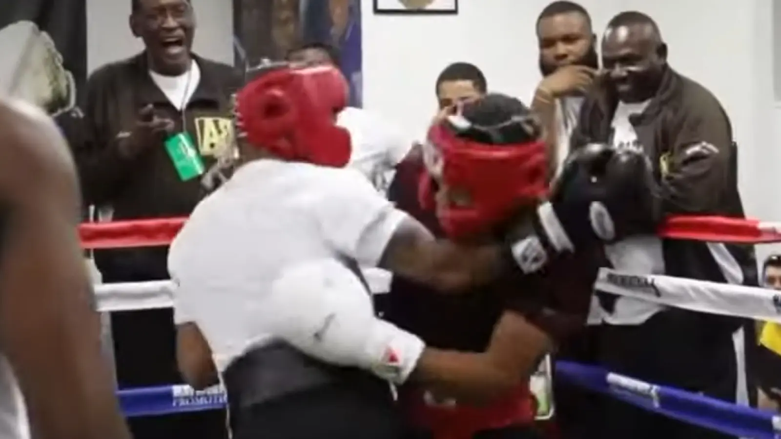 A teenage Haney sparred Davis