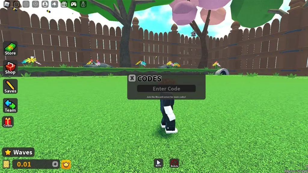 Image shows how to use codes in Toy Defense