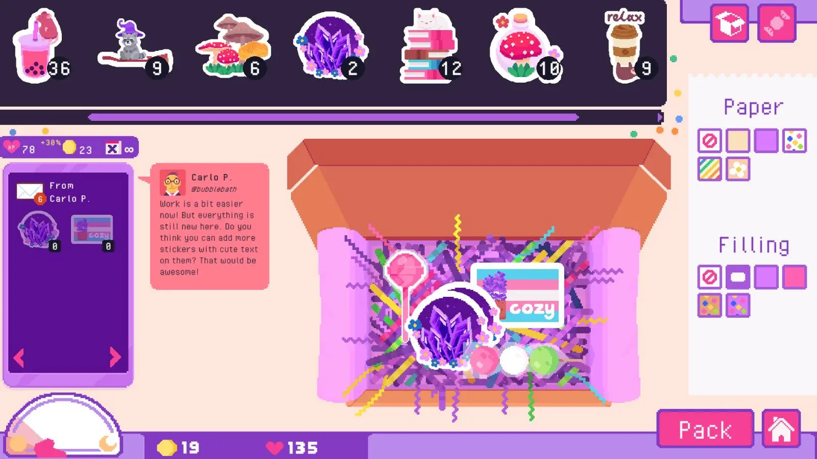 Screenshot of Sticky Business taken from the official Steam page.