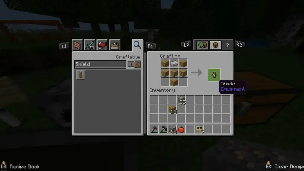 shield recipe in minecraft