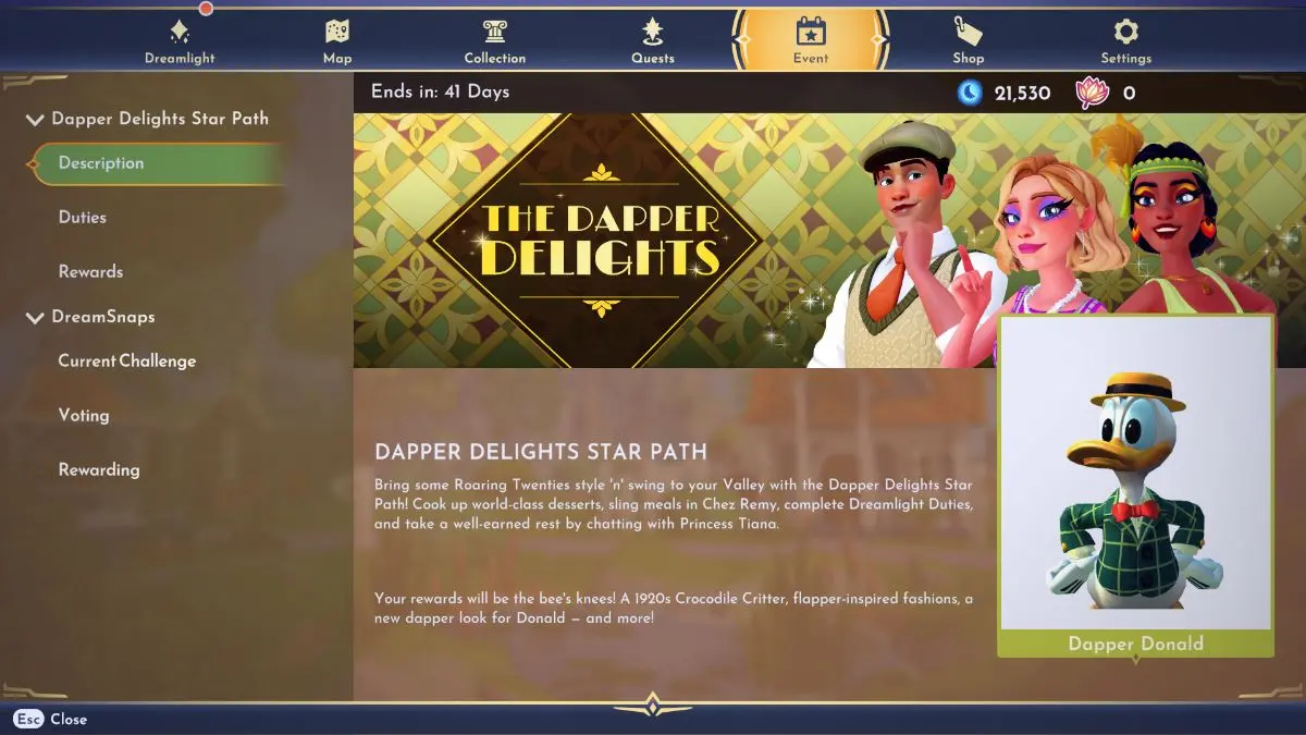 Dapper Delights Dreamlight Valley Star Path