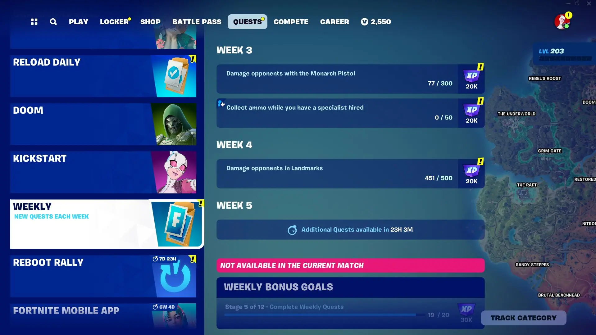 Weekly Fortnite quests