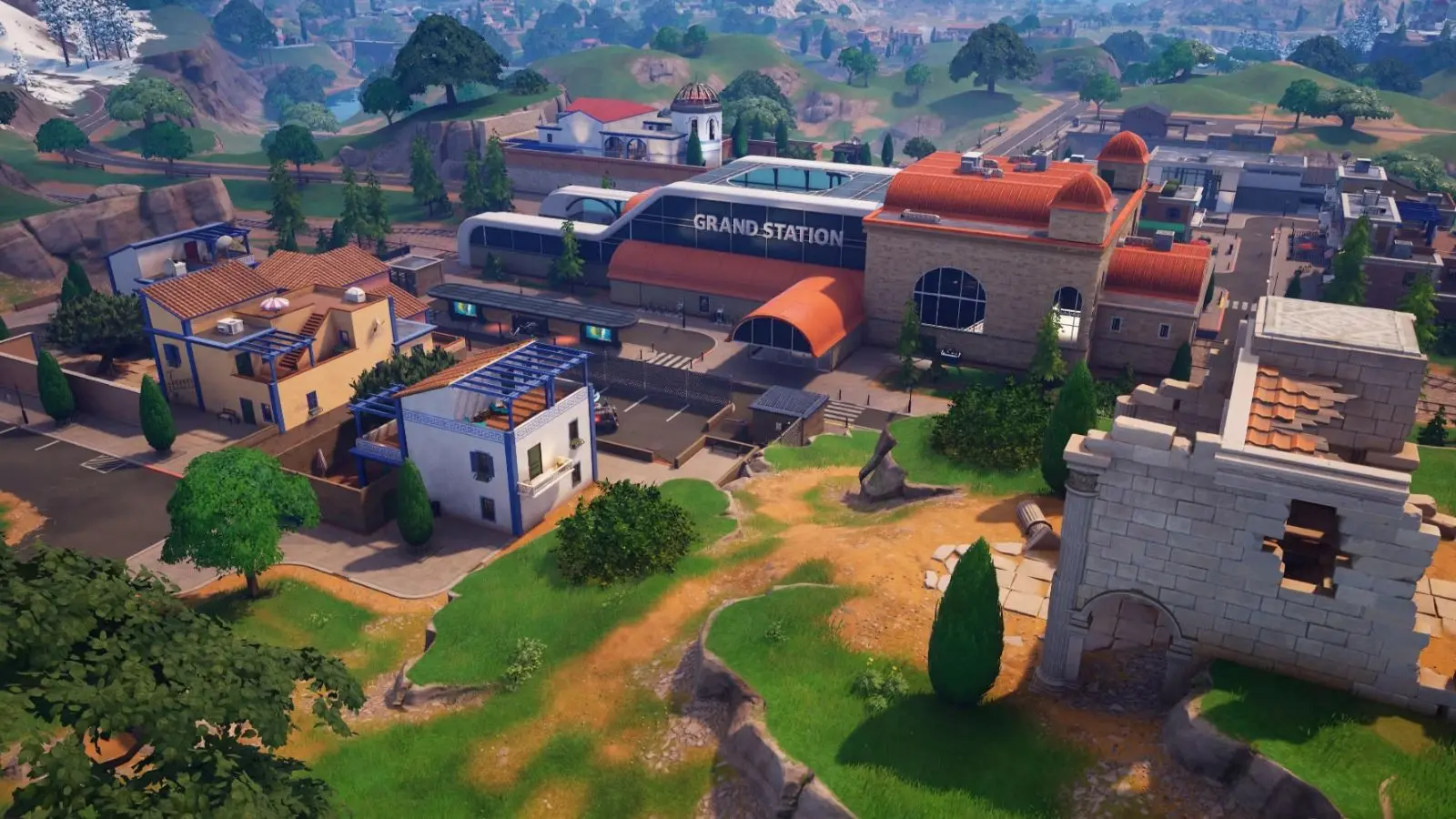 Fortnite Reckless Railways POI location.