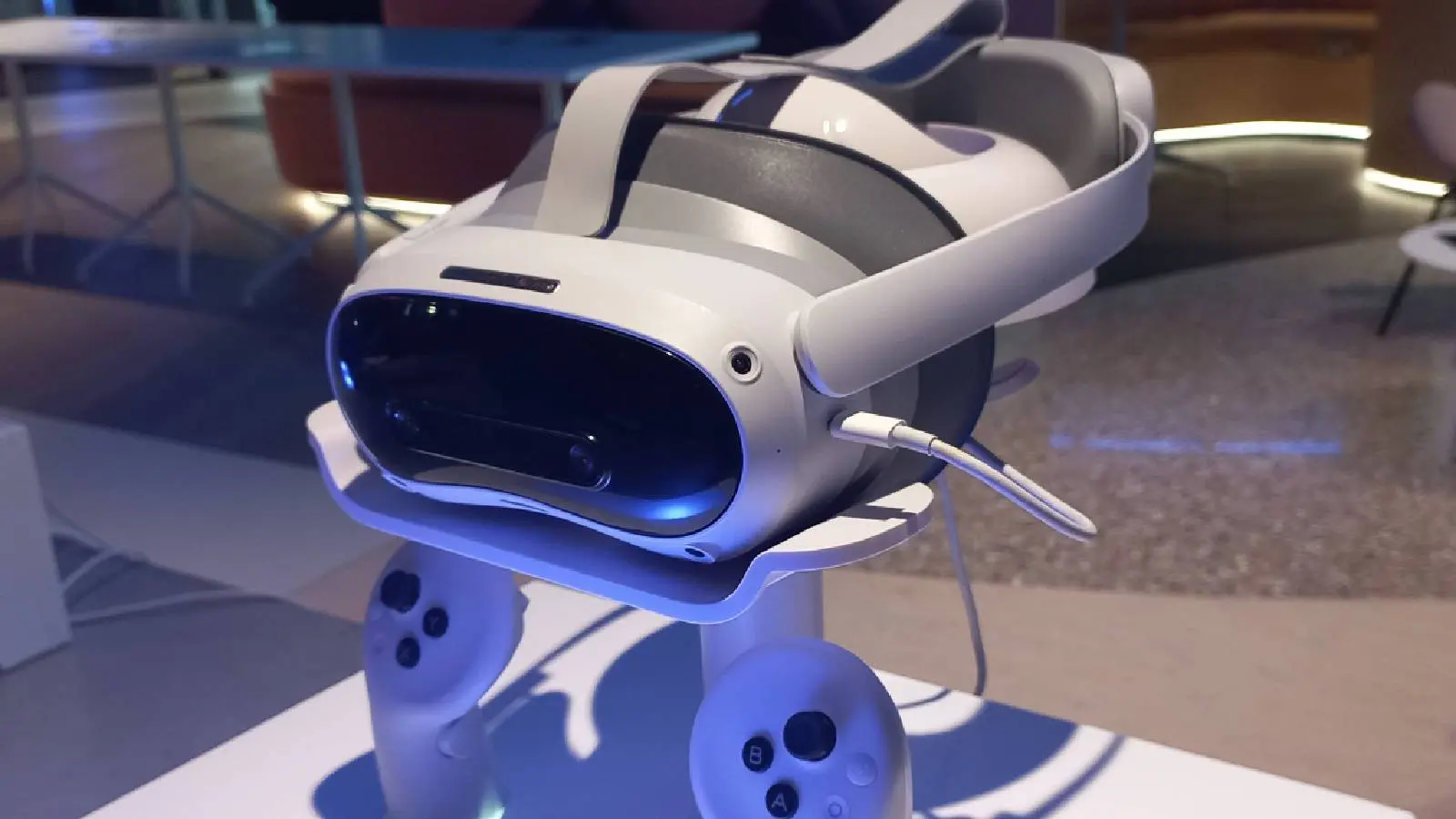 Pico 4 Ultra VR headset on display