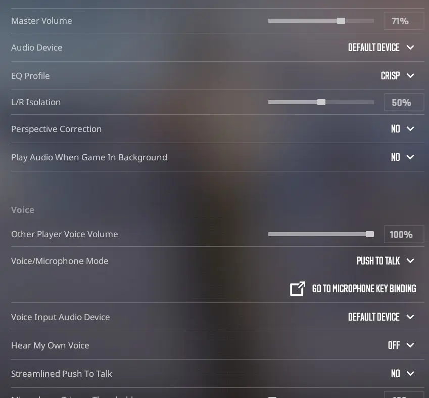 Counter-Strike 2 audio settings
