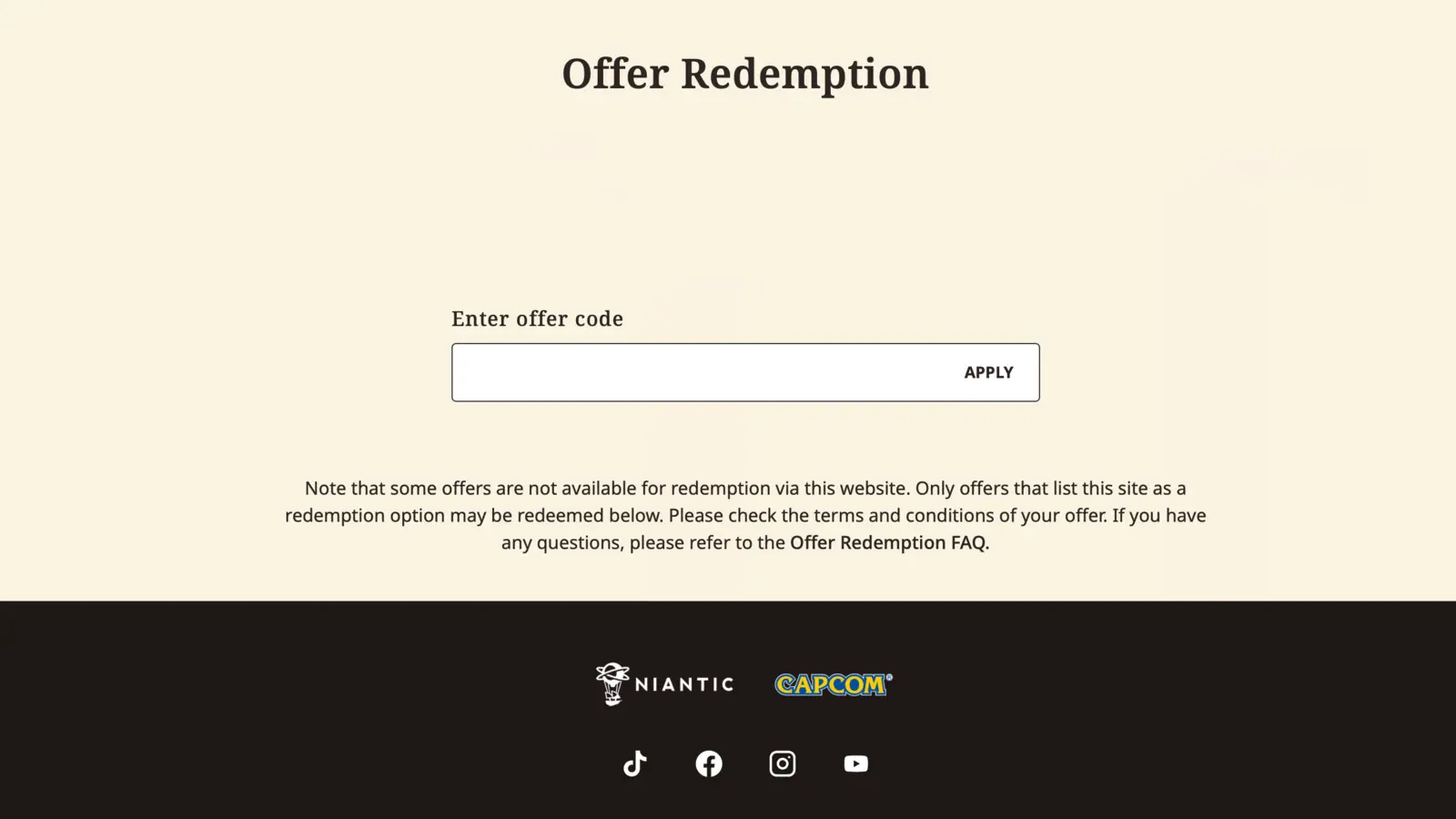 Monster Hunter Now website to redeem code